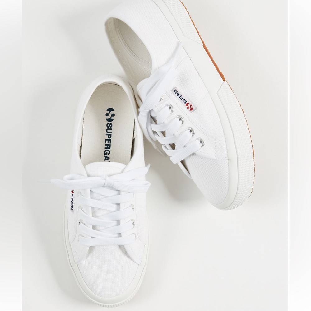 NWT Superga canvas white sneaker